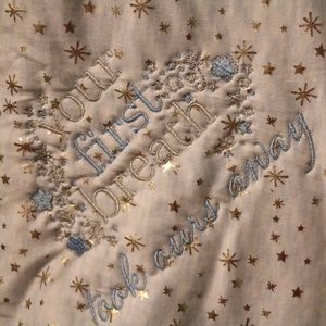 Baby boy blanket, embroidered, NWOT